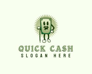 Money Cash Mustache logo design