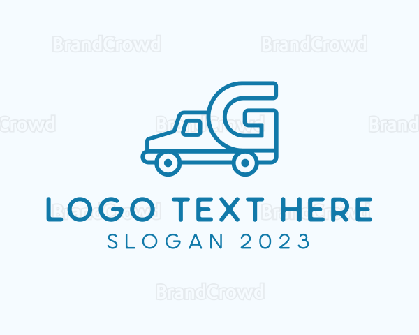 Delivery Truck Letter G Logo