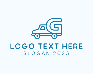 Truck - Delivery Truck Letter G logo design