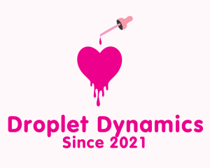 Dropper - Medicine Dropper Heart logo design