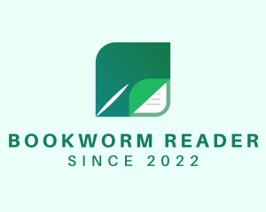 Leaf Book Library  logo design