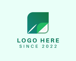 Ebook - Leaf Book Library logo design