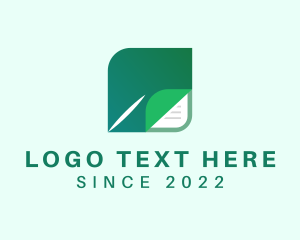 Green - Leaf Book Library logo design