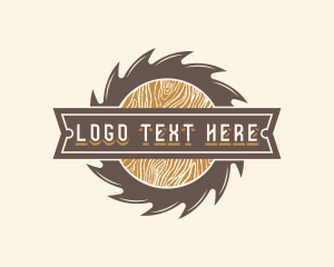 Logging - Wood Gear Saw logo design