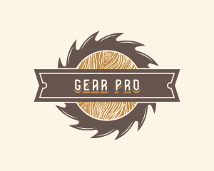 Gear - Wood Gear Saw logo design
