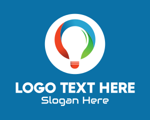Idea - Multicolor Light Bulb logo design