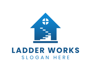 Ladder - House Ladder Construction logo design