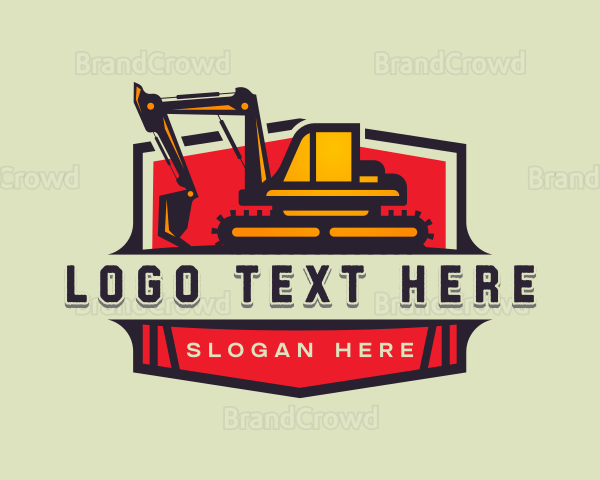 Excavator Demolition Equipment Logo