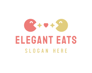 Retro Love Eat logo design