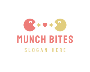 Munch - Retro Love Eat logo design