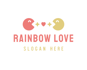 Retro Love Eat logo design