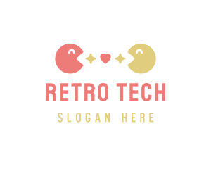 Retro Love Eat logo design