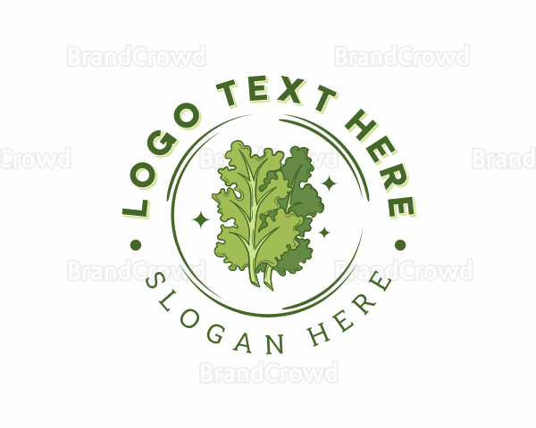 Lettuce Leaf Vegetable Logo