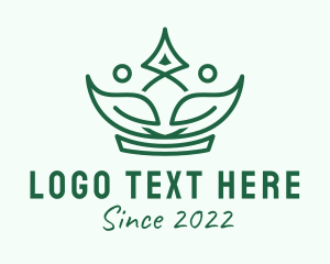 Plant - Royal Leaf Crown logo design