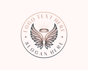 Faith - Angel Heavenly Wings logo design