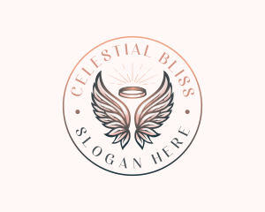  Angel Heavenly Wings logo design