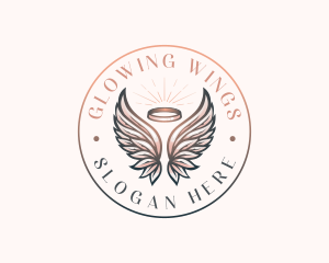  Angel Heavenly Wings logo design