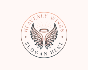  Angel Heavenly Wings logo design