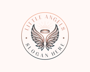  Angel Heavenly Wings logo design