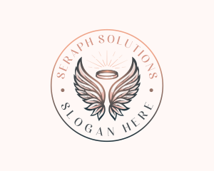 Seraph - Angel Heavenly Wings logo design