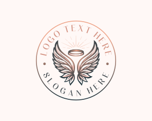 Seraph - Angel Heavenly Wings logo design