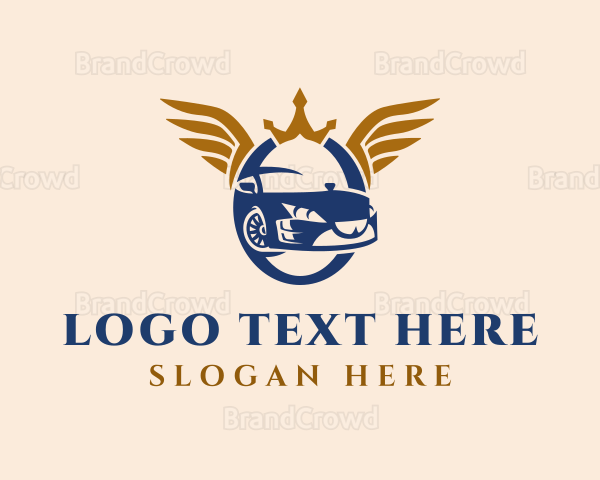 Luxury Car Wings Letter O Logo
