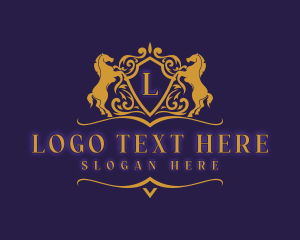 Hotel - Regal Crest Horse logo design