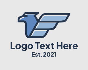 Airline - Blue Eagle Messenger logo design