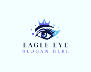 Eye Feminine Crown logo design