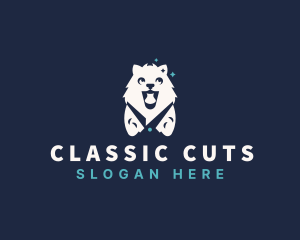 Dog Grooming Scissors logo design