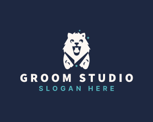 Groom - Dog Grooming Scissors logo design