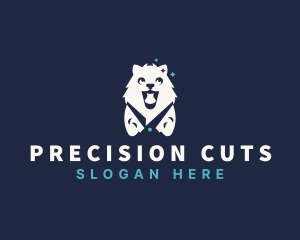 Dog Grooming Scissors logo design