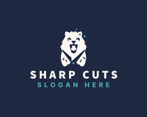 Cut - Dog Grooming Scissors logo design