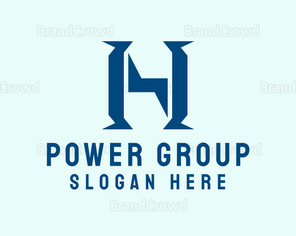 Electric Letter H Power Logo