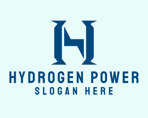 Electric Letter H Power logo design