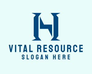 Resource - Electric Letter H Power logo design