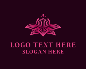 Flower - Lotus Spa Wellness logo design