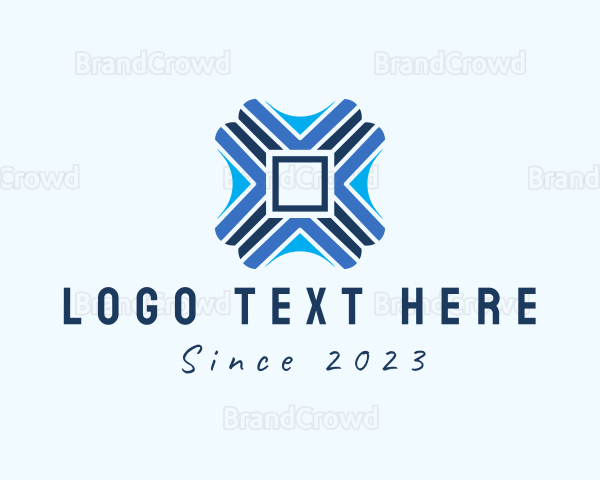 Modern Cross Tile Pattern Logo