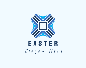 Modern Cross Tile Pattern  Logo