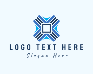 Modern Cross Tile Pattern  Logo