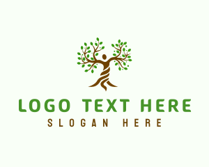 Herbal - Human Tree Wellness logo design