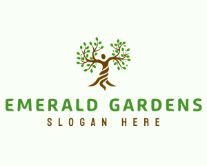 Human Tree Wellness logo design