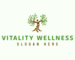 Human Tree Wellness logo design