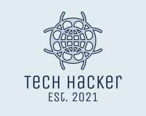 Hacking - Global Cyber Atlas logo design