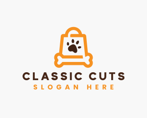 Dog Paw Shopping logo design