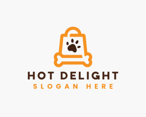 Dog Paw Shopping logo design