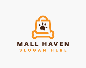 Dog Paw Shopping logo design