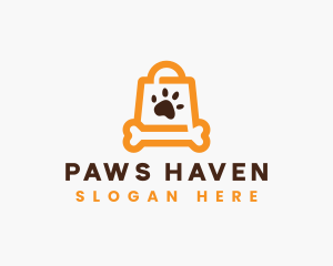 Dog Paw Shopping logo design