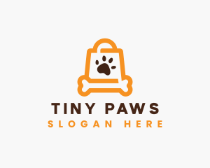 Dog Paw Shopping logo design