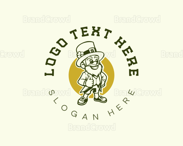 Happy Beard Leprechaun Logo